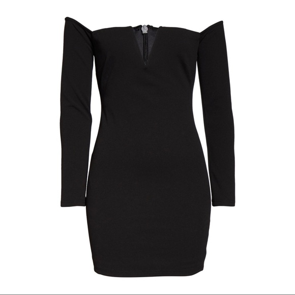 [Lulus] Black Off The-Shoulder Bodycon Dress - Picture 6 of 9